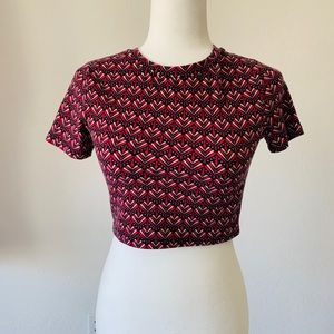 Forever 21| Tribal Print | Crop Top Tee Size Small